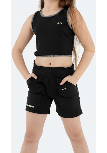 Slazenger DEVARAJ IN Kız Çocuk Şort Siyah