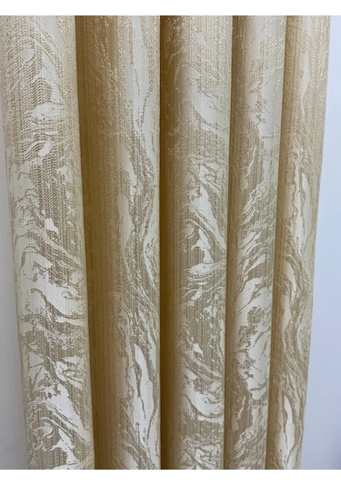 Nivemeshome Bade V 101 Gold 1/3 Sık Pileli Fon Perde Apm 50x260
