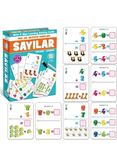 Circle Toys Sayılar Yaz Sil Aktivite Kartları 32 Kart
