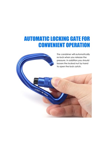 Suofeng 3 Adet Turuncu 23kn Otomatik Kilitleyen Mühendislik Alüminyum Dağcı Kilit Kanca - Kamp, Tırmanma, Bisiklet