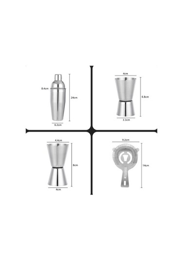 Wondernest Sürahileri, Barmen Shaker Seti Lichen, Bar Araçları, 13 Ec