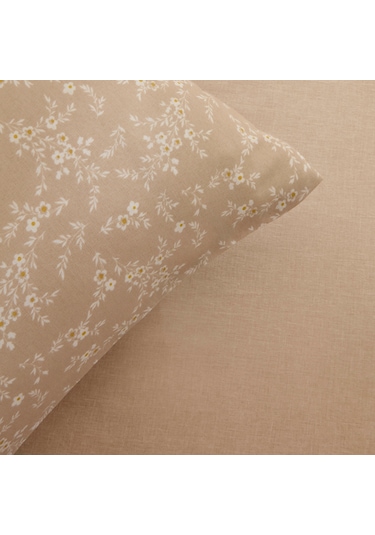 Sarah Anderson Alesia Tek Kişilik Çarşaf Takımı Bej Bej