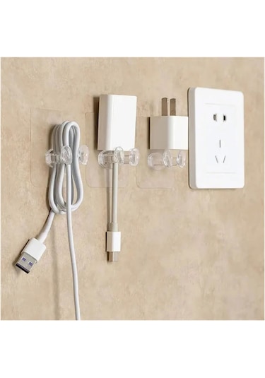 Güçlü Yapışkanlı Banyo Mutfak Ürün Priz Askılığı 1 Adet-al4268 Şeffaf