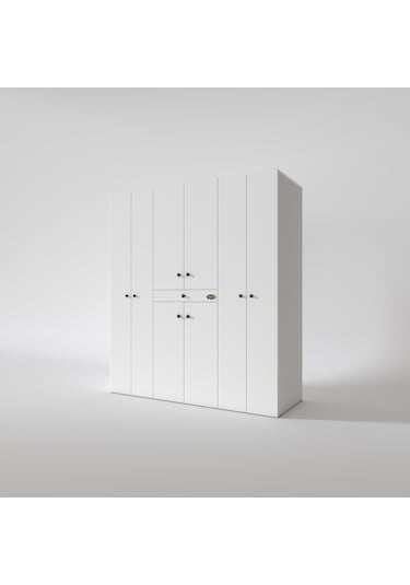 Kenzlife Çamaşır-Kurutma Makinesi Dolabı Ve Giysi Dolabı Çekmeceli Ebuzer Sol Raf Byz 187 160 60 % 100 Full Mdf Çok Renkli