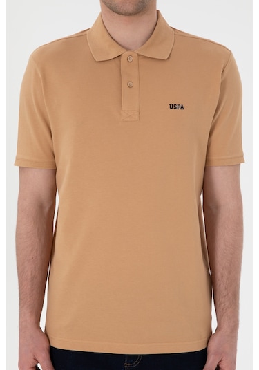 U.S. Polo Assn. Erkek Regular Fit Polo Yaka Camel Basic Tişört 50306007-VR015 U.S. Polo Assn. Erkek Regular Fit Polo Yaka Camel Basic Tişört 50306007-VR015