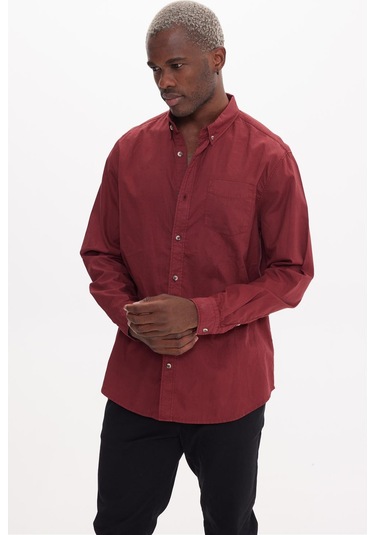 Snoop Bordo Basıc Gömlek Bordo