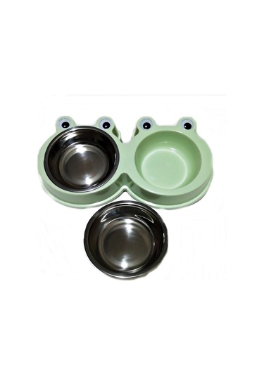 Ally Renkli Tasarım İkili Kedi Mama Su Kabı 2 x 160 ML