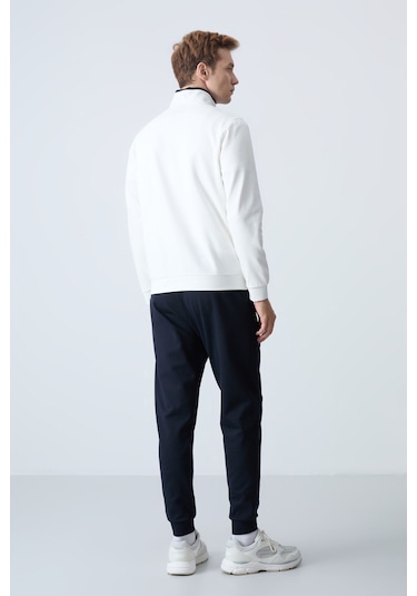 Tommy Life Hugo Ekru - Lacivert Jogger Erkek Eşofman Takım - 85198 Ekru