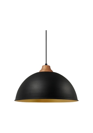 Hobbs Siyah Ahşap Başlık Sarkıt Avize Mutfak Salon Cafe Ofis Dekoratif Aydınlatma Siyah