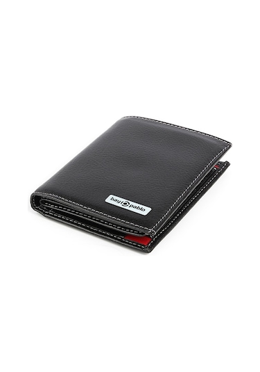 Bay Pablo V90 Siyah-Kırmızı Hakiki Deri Erkek Cüzdan Kırmızı