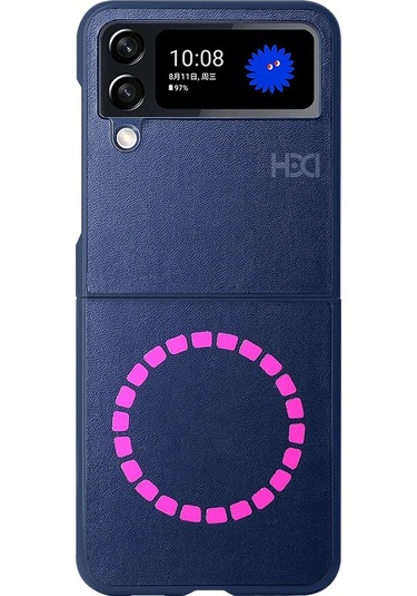Samsung Galaxy Z Flip 4 Kılıf Hbc-156 Forum Magneticsafe Kapak - Lacivert