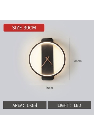 Ey-El Tasarım Modern Dekoratif Led Saat Siyah