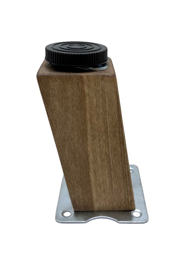 Kale Eğimli Ayarlı Ahşap Ayak Mobilya Masa Ve Dolap Ayağı 12cm 2 Adet Koyu Ceviz Ceviz Ağacı Ceviz