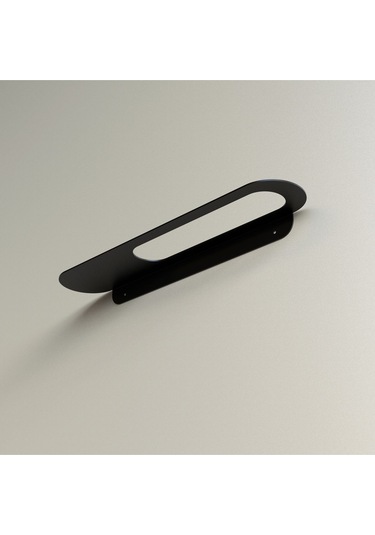 Modern Banyo Rafı Ve Havlu Askısı, Metal Duvar Montajlı, Dekoratif Duş Rafı Siyah, 44x9 Cm Siyah