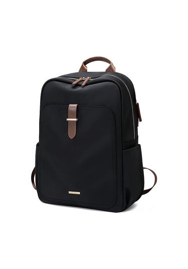 Kangvka Kadınlar İçin 15 İnç Laptop Çantası - İş, Seyahat, Üniversite İçin Organize Bölmeli, Su Geçirmez, Dayanıklı Moda Sırt Çantası Aynı Siyah