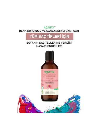 Agarta Renk Koruyucu ve Canlandırıcı Doğal Şampuan 400 ML