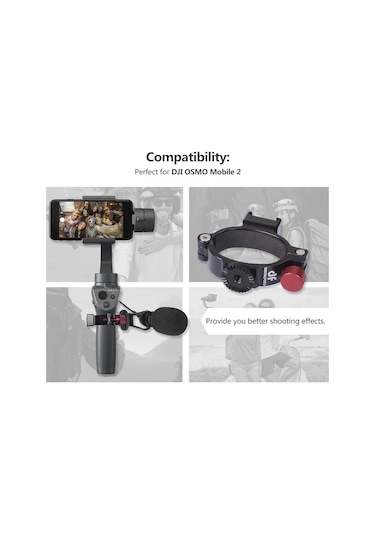 Singree Djı Osmo Mobile 2 Aksesuarı İçin Alüminyum Mikrofon Ve Işık Montaj Halkası