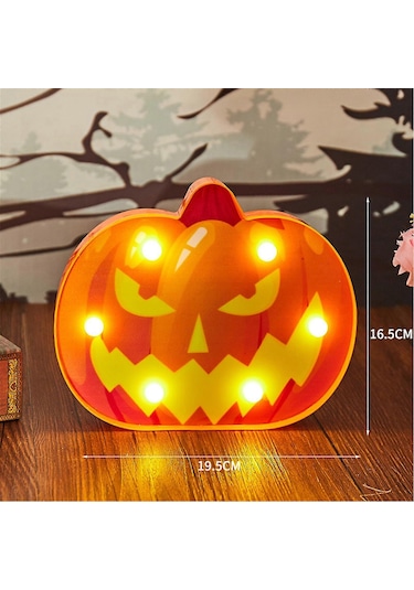 Cadılar Bayramı Simülasyonu Lamba Pil Kutusu Işık Dizisi Dekoratif Lamba Jack-o'-lantern Diğer