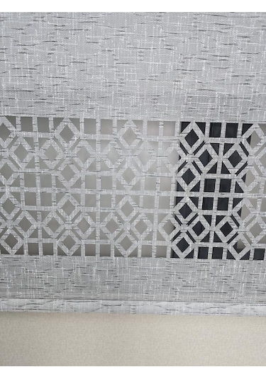 Bbb Keten Kumaşlı Lazer Kesim Tül Stor Perde Mlt1004 Antrasit