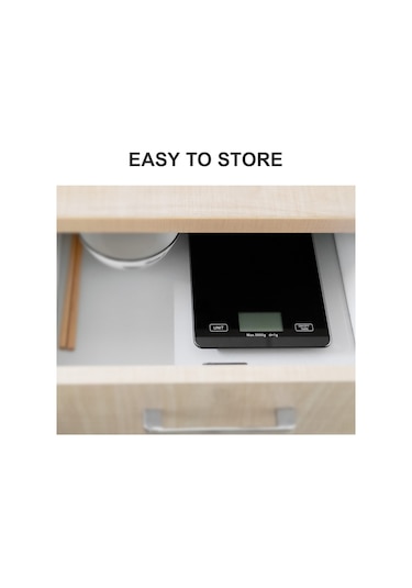 Fosenze Beyaz Ev Kullanıma Küçük Mutfak Terazi, Yüksek Hassasiyetli Sensörlü, Usb Şarjlı, Cam Platform, Birim Dönüştürücü Dijital Gıda Terazi Çok Renkli