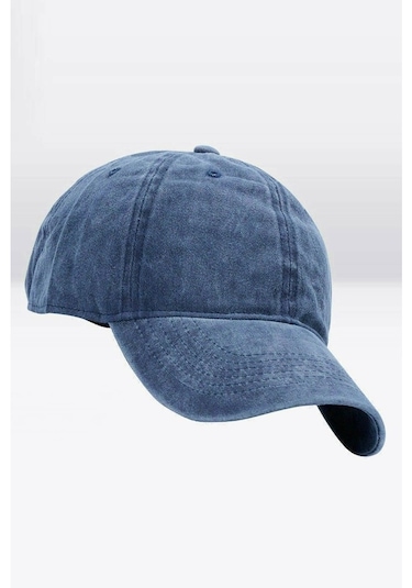 Külah Erkek Eskitme Şapka Yazlık Outdoor Kep Kasket-Mavi-Mavi-Standart