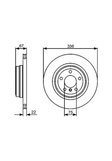 Bmw 3 E90 330i 3.0 2005-2011 Bosch Arka Disk Havalı 2 Adet