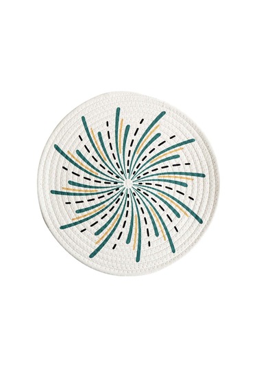 Suntek Dokuma Yuvarlak Servis Altlığı 12 Cm Örgülü Stil-d Stil D Diğer