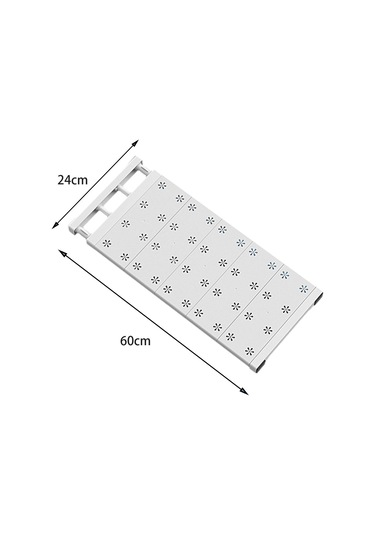 Homyl Genişletilebilir Bölücü Giyim Dolap Rafı Mutfak 24cmx60cm Beyaz Diğer