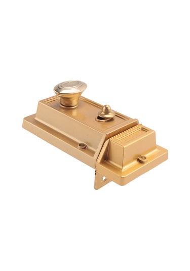 Nayomiglow Gece Kapısı Giriş Kapısı İçin Çinko Silindir Kilit Mandalı, Altın Kaplama