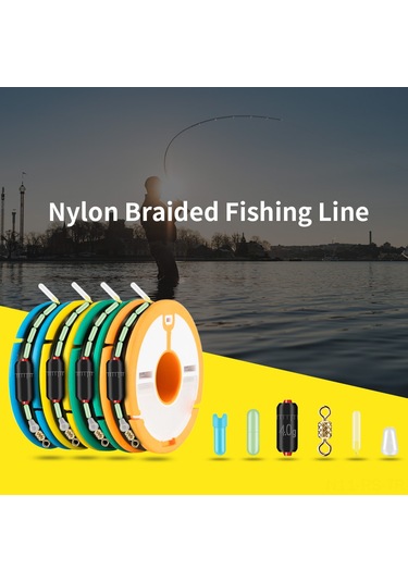 Reedark Tamamlı Aksesuarlı Olta Misini Seti - Dayanıklı Nilon Dokuma Misina, 3 Numara, 5.7m Uzunluk, Hızlı Batma Özelliği, Rastgele Renk