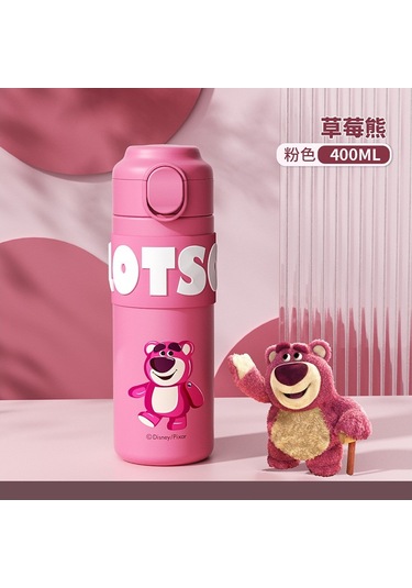 400 Ml Kapasiteli Çocuklar İçin Karikatür Desenli Paslanmaz Çelik Termos Bardak, İlkokul Öğrencilerine Uygun Sıcak Ve Soğuk İçecek Termosu, Gıda Güvenliğine Uygun Çocuk Termosu Kırmızı