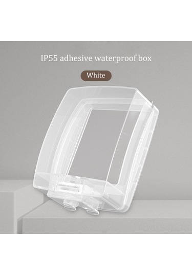 Symbee Ip55 Su Geçirmez Priz Kapağı - Banyo Ve Tuvalet İçin Şeffaf Koruyucu - 86 Tip Yapışkanlı