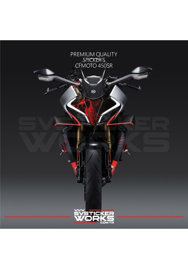 Cfmoto 450sr Sticker Ön Kafa Kaplama Modeli Hazır Kit Punisher Desen Kaplama