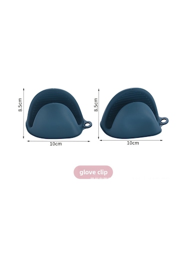 Mufunye Mutfak Isıya Dayanıklı Silikon Eldivenli Set: Paslanmaz Çelik Tabak-kase Tutucu, Kayma Engeli, Pratik Hediye Yeşil Diğer