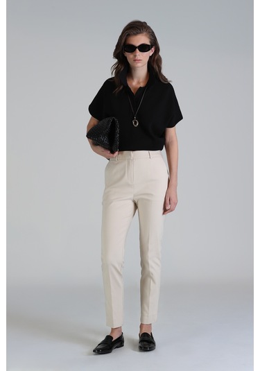 Lufian Sun Kadın Pantolon Ekru Ekru 121190003100520 Ekru