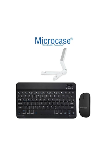 Microcase Huawei Matepad 11.5 S 2025 İçin Bluetooth Klavye Tr Sticker + Bluetooth Mouse + Tablet Standı - Al2765 Lazer