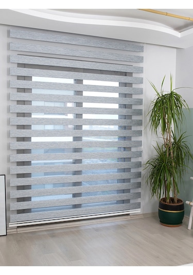 Venassa Gri Bambu Zebra Stor Güneşlik Perde
