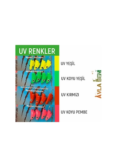 Safir Balık Kafa Uv Ve Glow Jig Head
