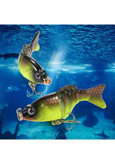 Yuntech01 Cc24-02 6cm 4.7g Abs Mini Çok Bölümlü Yüzgeç Balık 5 Renk Seçeneği