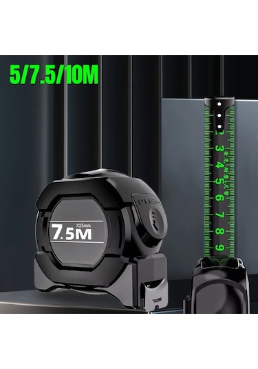 5 M X 19mm Ölçme Geri Çekilebilir Metrik Ağaç İşleme Kilitleme Kendinden Aracı Anti Korozyon Ölçü Çelik Cetvel Bant Metrik Paslanmaz