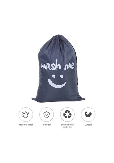 Didadodo Katlanabilir Çamaşır Çantası - Seyahat & Evde Pratik Çözüm - Gri Gri Gri