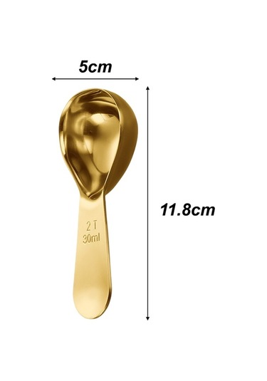 Fastbuy Paslanmaz Çelik Kahve Kepçesi, Küçük/büyük Kavanozlara Uygun, Dayanıklı Yemek Kaşığı, Kısa Saplı, Renkli