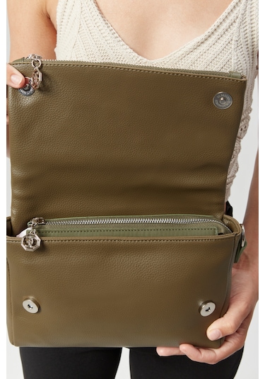 Morpelikan Kadın Dört Bölmeli Clutch Çarpraz Omuz Çantası