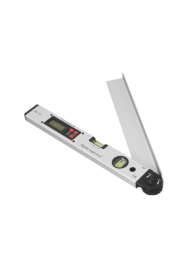 Novahub Su Terazisi 16 225 Dijital Açı Ölçer Lcd Elektrikli Yatay Dikey Seviye Kabarcıklı Gümüş Kaplama,