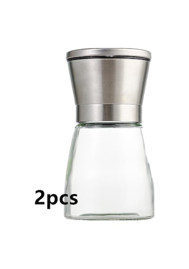 1--4 Adet Premium Paslanmaz Çelik Tuz Ve Karabiber Öğütücü Seti - Premium Fırçalanmış Paslanmaz Çelik Karabiber Değirmeni 2 Parça