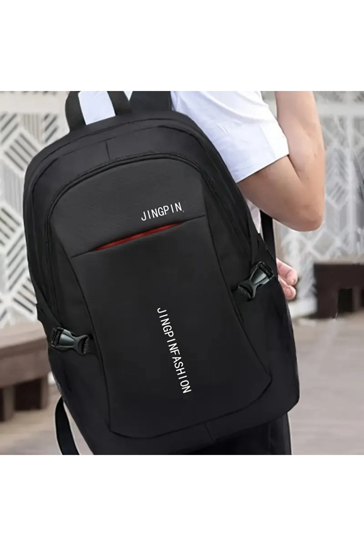 Sırt Çantası - Geniş İç Hacimli Okul & Seyahat İçin Günlük Sırt Çantası, Laptop Bölmeli Siyah