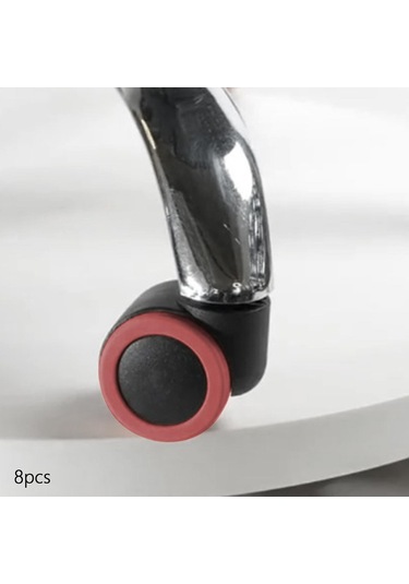 Homyl 8 Adet Bagaj Tekerlekleri Kapakları 2.09 '' Çap Pembe Pembe