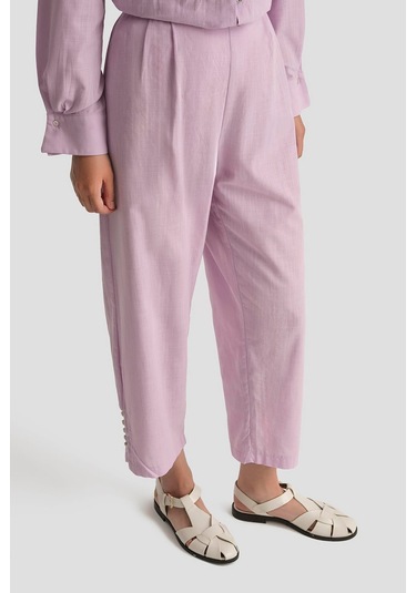 Armine Düğme Detaylı Takım 25y6012 Lila Lila