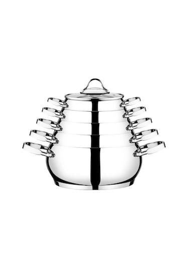 Arow Artemis 10 Parça Çelik Tencere Seti Tr-4519