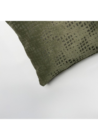 Sezyon Riva Desenli 50 50 Yeşil Kırlent Kılıfı Yeşil